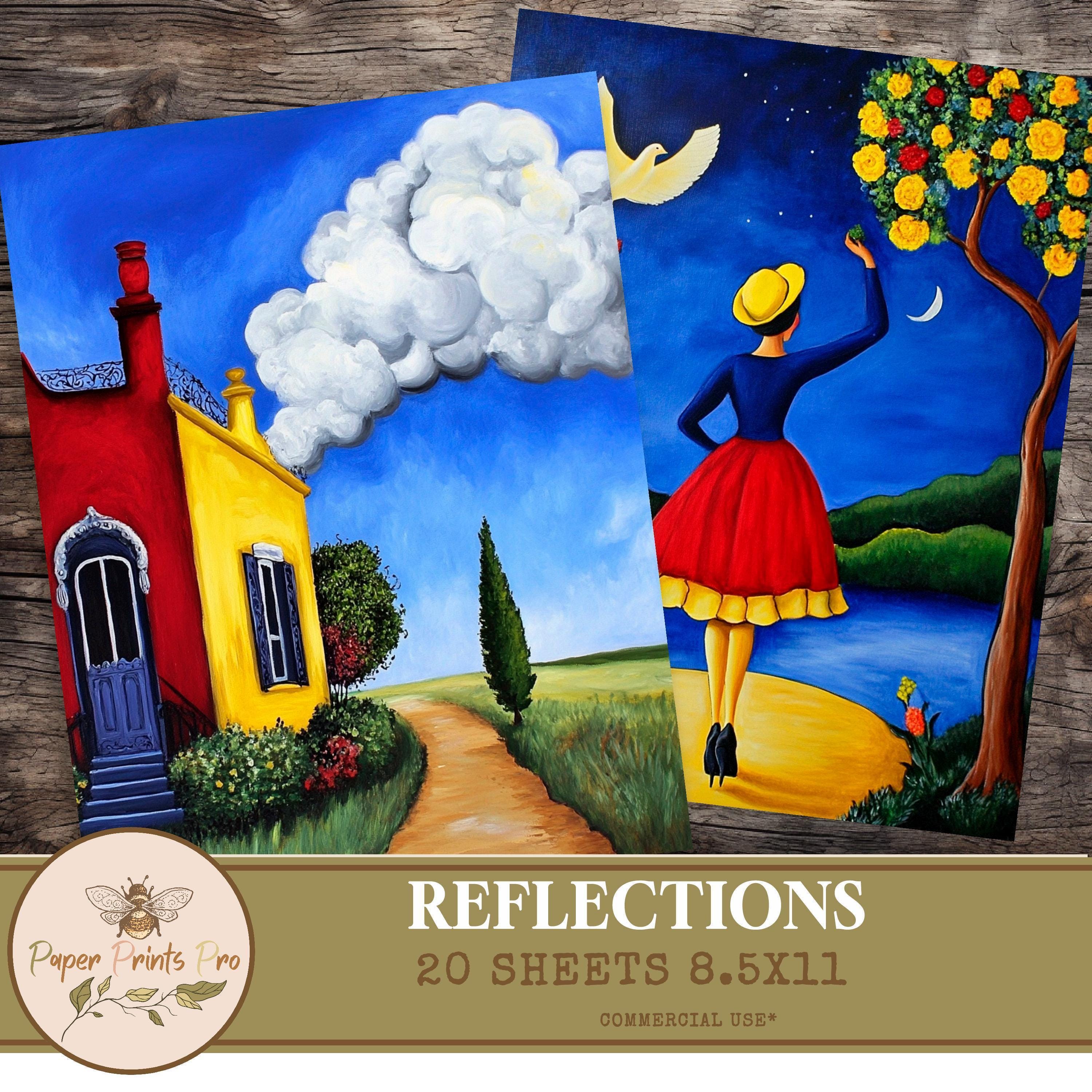 Reflections: Digital Collage Kit – 20 High-resolution Images for Home ...