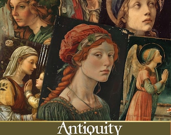 Antiquity Painting Junk Journal Kit - Digital Products for Vintage Ephemera and Printable Journal Pages