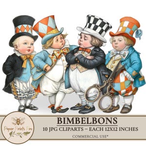 Printable Clipart Boys – 10 JPG Paper Dolls in Costumes, Circus Style Characters for Junk Journal, Collsge , DIY Crafts by PaperPrintsPro
