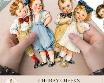 36 Printable Paper Dolls , Vintage Kids Png, Bundle Clipart, Scrapbooking  Craft , Little Rascals, PaperPrintsPro