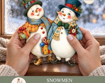 Weihnachts-Clipart (PNG), Schneemann, digitaler Weihnachts-Download, PaperPrintsPro