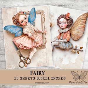 Whimsical Fairy Clipart Collection – 15 Sweet Fairies for Scrapbooking & Journaling Projects