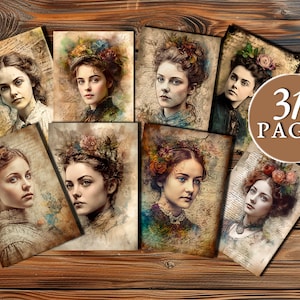 Digital Scrapbook Supplies - ephemera for junk journals for sale. Old Paper Junk Journal Kit for Vintage  page Diary