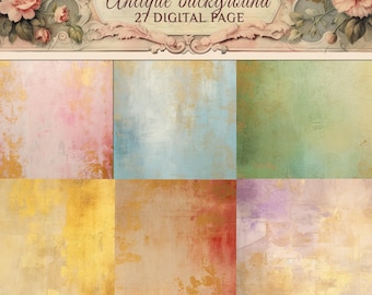 Old Paper Backgrounds – Shabby Chic Vintage Printable Decoupage Sheets for Journals and Scrapbooking – PaperPrintsPro