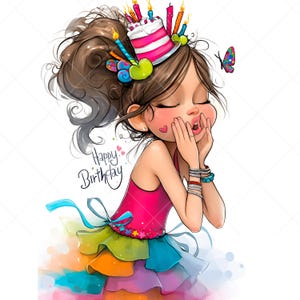 Quirky birthday cake Clipart: 10 Vibrant JPG Designs for Cards & Gifts