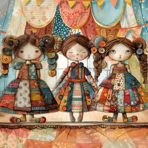 Paper Dolls Set for Puppet Theater - Printable paperdols kit for Hours of Imaginative Fun and Entertainment