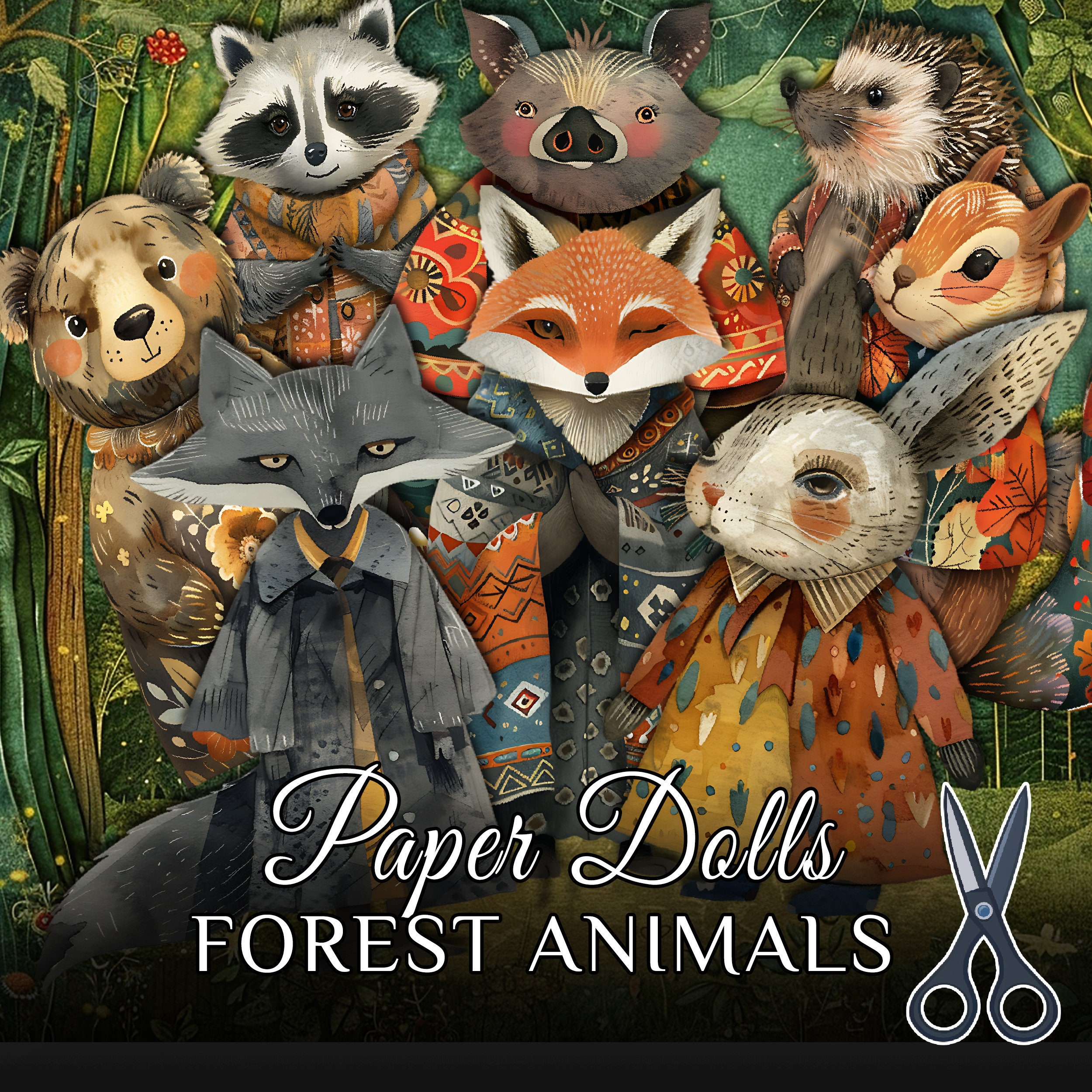 Animal Paper Dolls Set For Puppet Theater Kit Instant Fun With Scenes Il Fullxfull.5924723305 2zj4