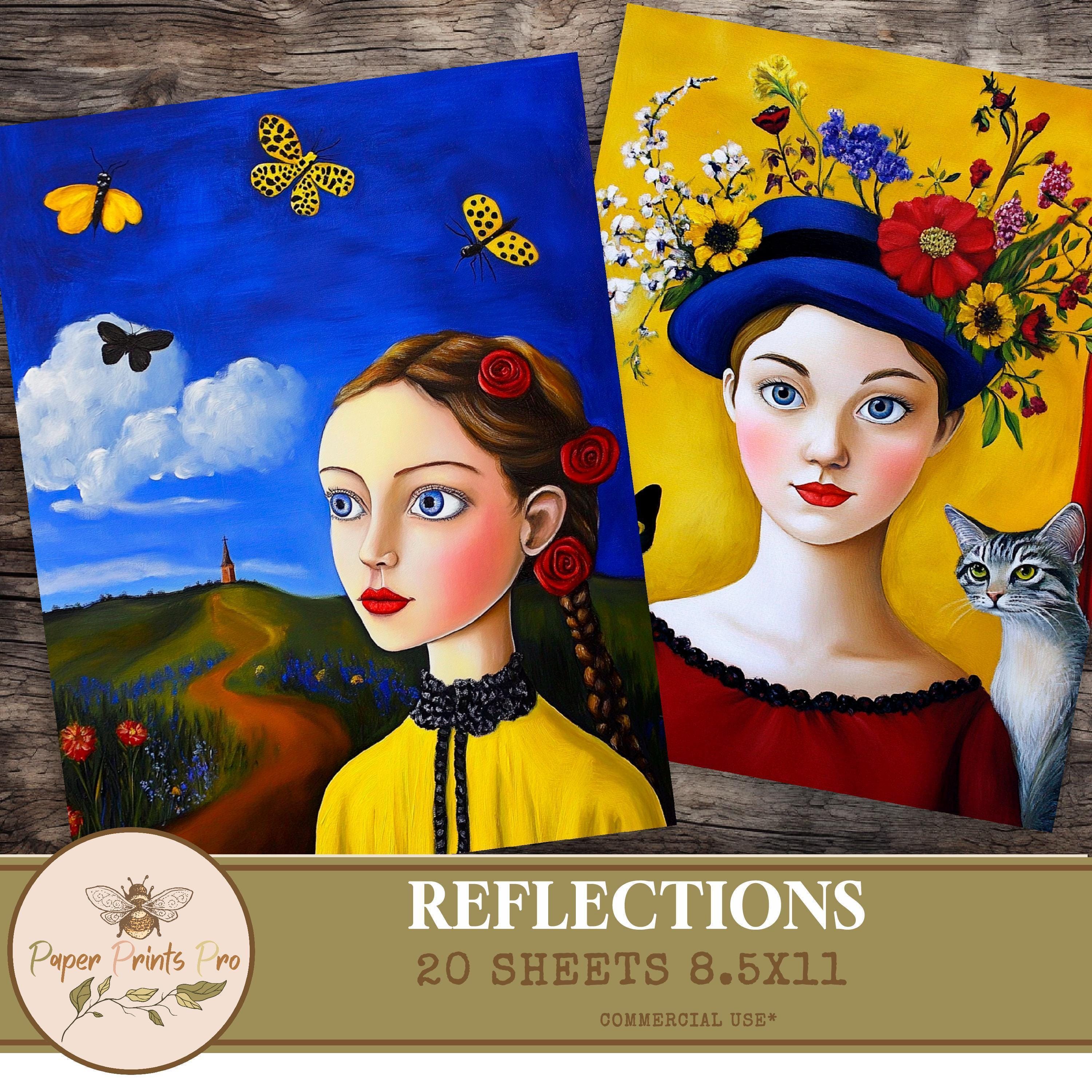 Reflections: Digital Collage Kit – 20 High-resolution Images for Home ...