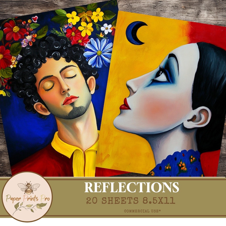 Reflections: Digital Collage Kit – 20 High-resolution Images for Home ...