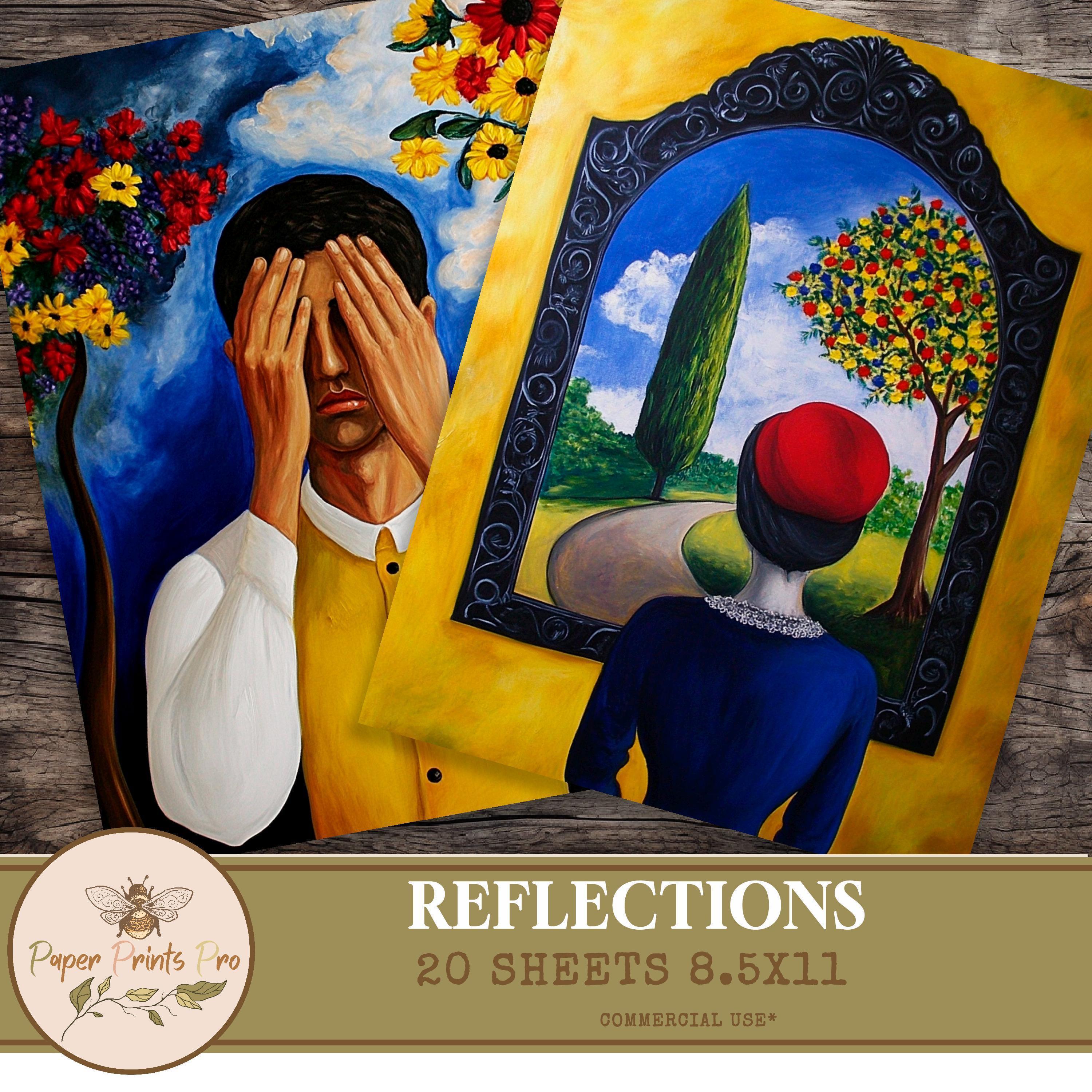 Reflections: Digital Collage Kit – 20 High-resolution Images for Home ...