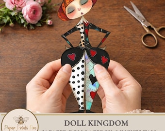 Printable Paper Dolls for Collage – Whimsy Kingdom Cutouts for Junk Journal,  Mixed Media - PaperPrintsPro