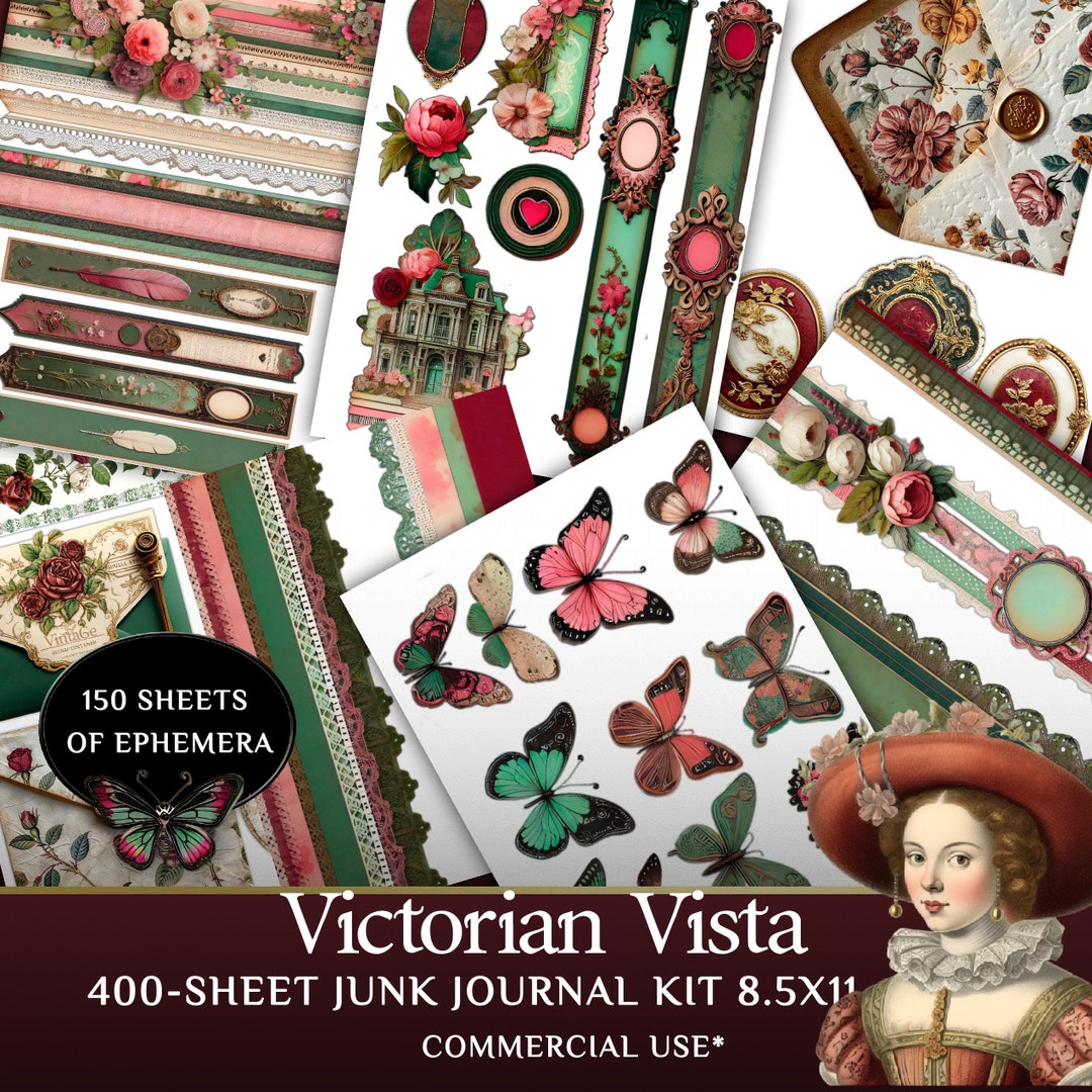 Vintage Junk Journal Kit 400 Pages Victorian-themed Instant Digital ...