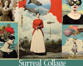 Digital Collage Sheets: Mixed Media Art for Junk Journals and Scrapbooking - PaperPrintsPro