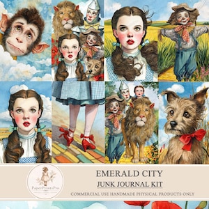 Emerald City Junk Journal Kit, Scrapbooking Papers, Printable Ephemera Set – PaperPrintsPro