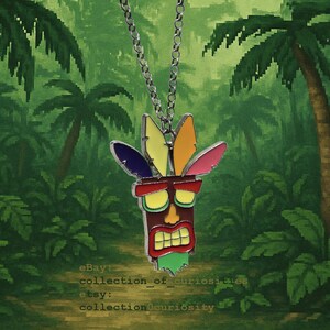 Crash Bandicoot AKU AKU Necklace Enamel Pendant - Etsy