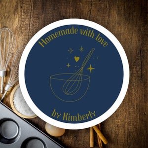 Custom Baked Goods Sticker: Kitchen Label, Cookie Gift Tag