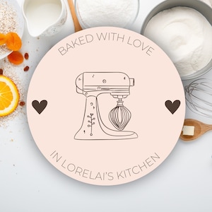 Custom Kitchen Sticker / Baking Sticker / Baked Goods Label / Cookie Gift Label