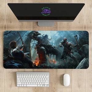 God of War Mouse Pad, Different sizes Personalized Printing, Gaming Mouse Pad, Customized Mouse Pad, Game,  Anime, Desk Mat