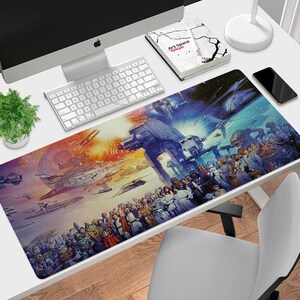 thumbnail image 2 of Star Wars Movie Collage PC Desk Mat – Large Mouse Pad For Home Office School Gaming – Pink 2 of 5