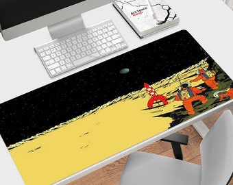 Die Abenteuer von Tintin Mauspad, verschiedene Größen, personalisierter Druck, Gaming-Mauspad, maßgeschneiderte Mauspad, Spiel, Anime, Schreibtischmatte