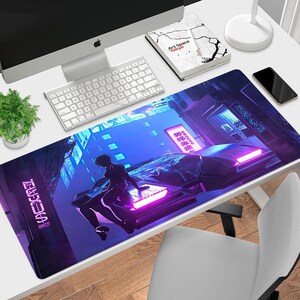 ProbTis Large Cyberpunk Mouse Pad, Gaming Cool Desk Pad, Extended - View #9