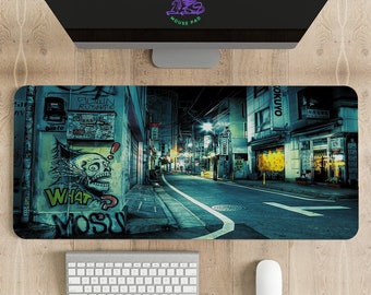 Tokyo Street Mouse Pad , Different sizes Personalized Printing, Gaming Mouse Pad, Customized Mouse Pad, Game, Anime, Desk Mat