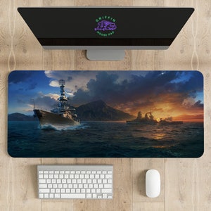 World of Warships Mouse Pad, Different sizes Personalized Printing, Gaming Mouse Pad, Customized Mouse Pad, Game,  Anime, Desk Mat