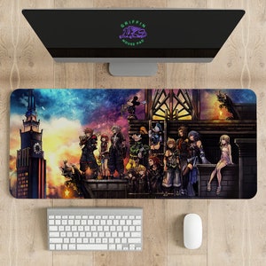 Kingdom Hearts Mauspad, verschiedene Größen, personalisierter Druck, Gaming-Mauspad, maßgeschneiderte Mauspad, Spiel, Anime, Schreibtischmatte