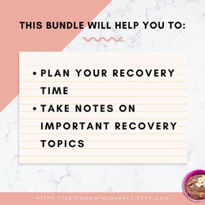 RECOVERY BUNDLE Includes 4 Files to Print or Download 12 - Etsy