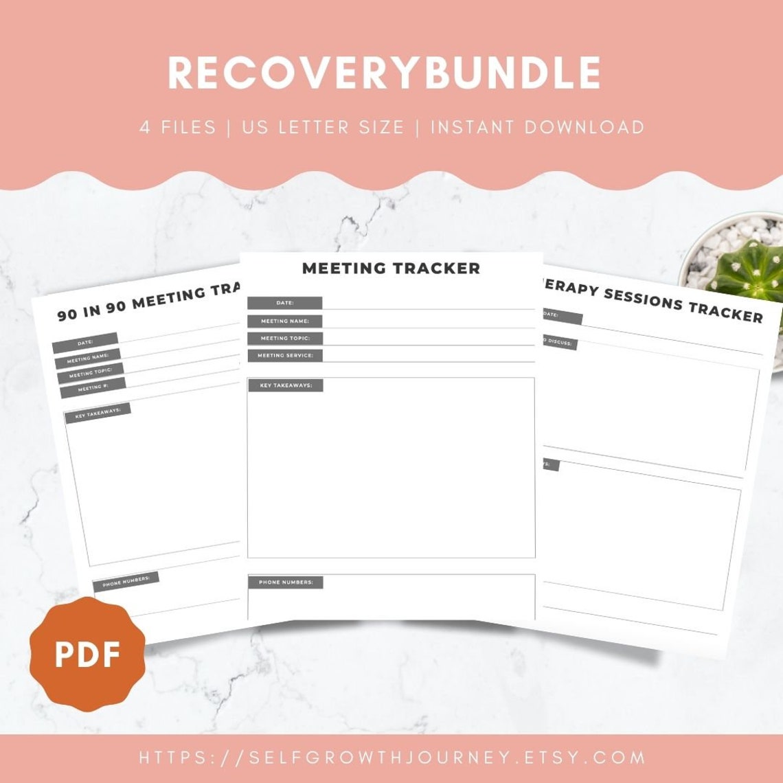 RECOVERY BUNDLE Includes 4 Files to Print or Download 12 - Etsy