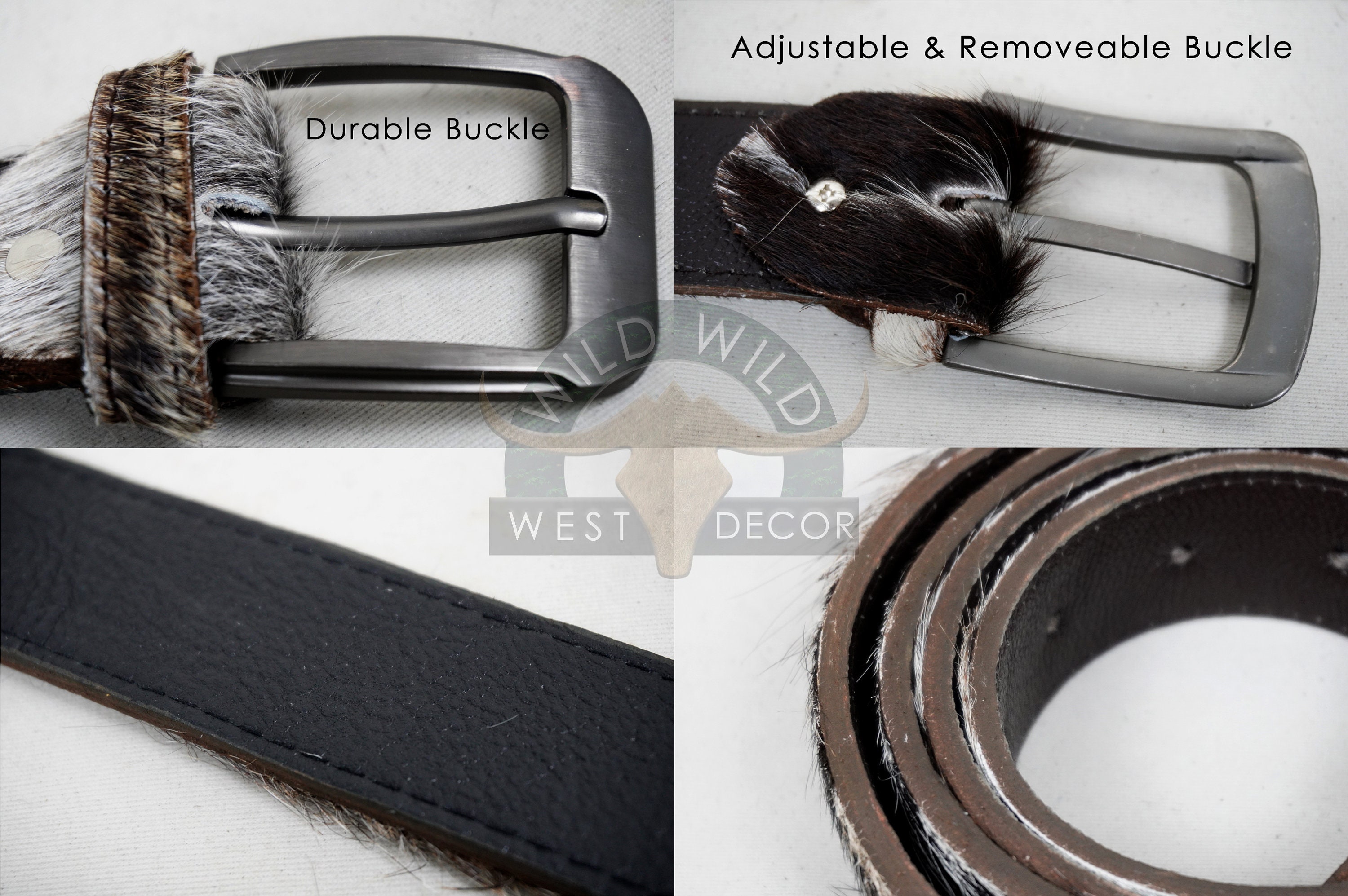 Real COWHIDE Leather Belts for Adults| 100% Natural Cow Hide  display picture 3