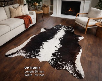 Real Cowhide Leather Area Rugs | Hair on Leather | Home Décor | Exact as Pictures