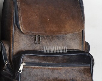 Cowhide Leather Backpack | Unisex LEATHER Travel BACKPACK | Laptop Backpack | Diaper Bag | School Bag | Essentials Bag | Gift for Him/Her