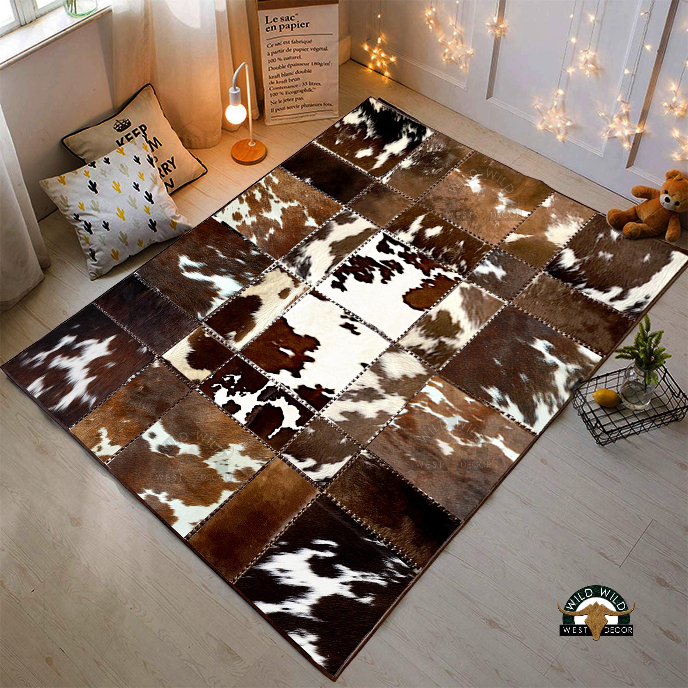 本物の牛革ラグ - Etsy 日本