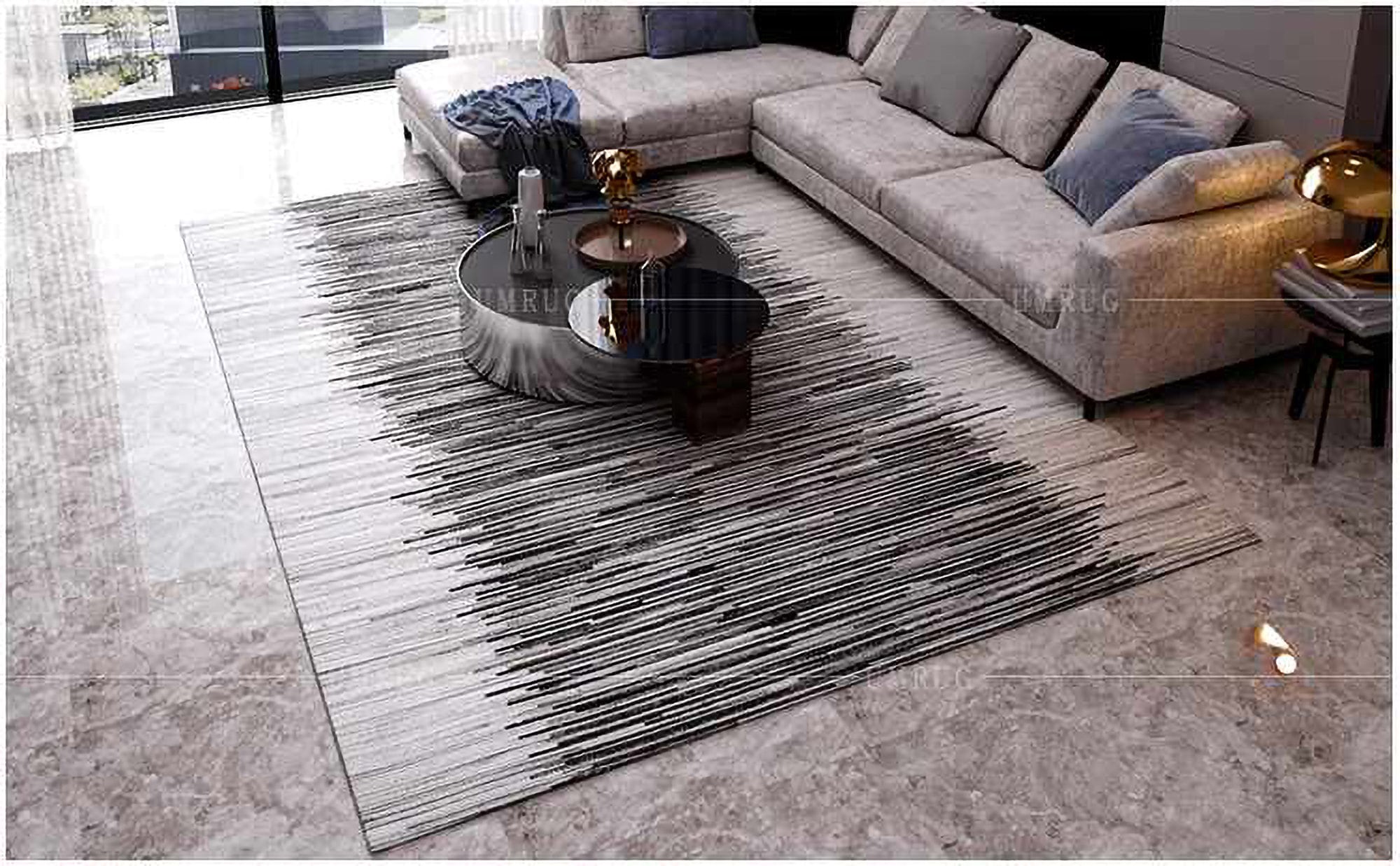 ZURBIYYA Handmade 100% Hair On Leather Rectangular Rugs | Modern Carpet  Natural Cowhide Patch Work Hand Stitched Leather Area Rug Beautiful for  Living