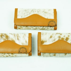 Bolso de mano de cuero de vaca / Cartera de embrague de cuero real / Bolso de pulsera de embrague de damas / Bolso de mano de mujer con titulares de tarjetas / Regalo para ella