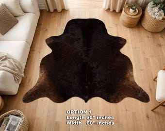 Natural Hair-On Cowhide Rugs | Western Living Room Decor | Unique Cowhide Carpets | Exact as Pictures