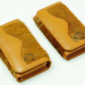 Bolso de mano de cuero de vaca / Cartera de embrague de cuero real / Bolso de pulsera de embrague de damas / Bolso de mano de mujer con titulares de tarjetas / Regalo para ella