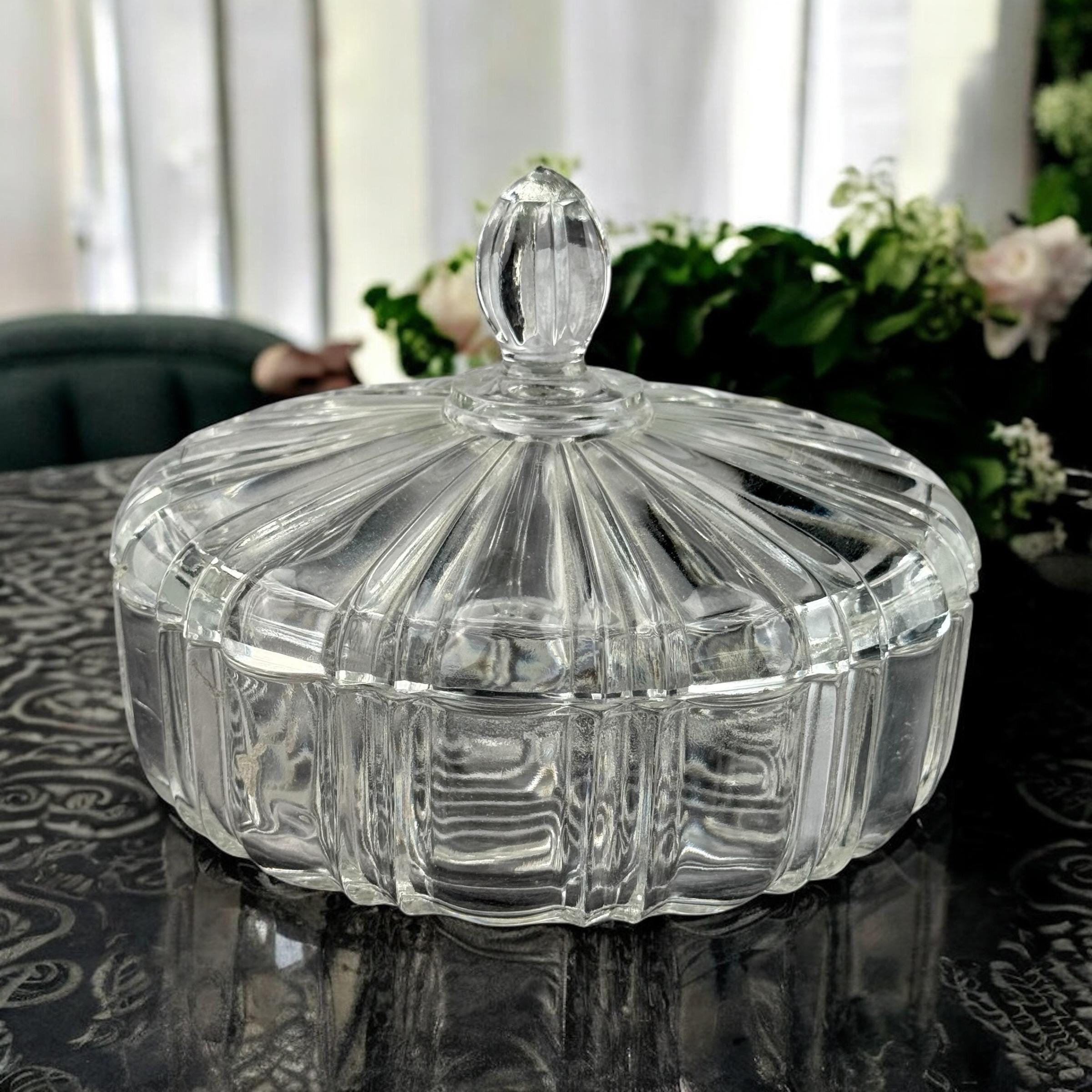 Glass Collectible Candy Jar Bowl