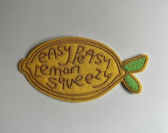 Easy Peasy Lemonsqueezy Patch Aufnäher Zitrone Iron-on