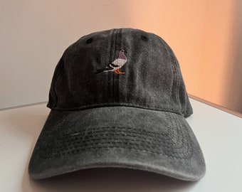Pet duif steengewassen hoed duif baseballpet vintage look postduif papa hoed