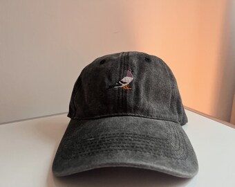 Cap Taube stone washed Mütze pigeon Basecap Käppi Vintage Look Brieftaube