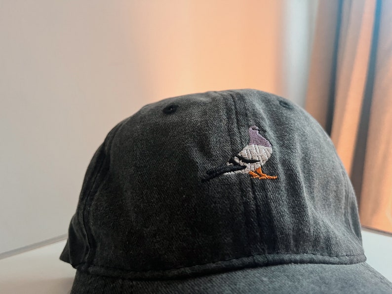 Casquette pigeon pierre lavée chapeau pigeon casquette de baseball look vintage pigeon voyageur chapeau de papa image 2