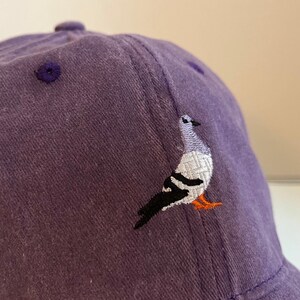 Casquette pigeon chapeau pigeonlover casquette de baseball look vintage pigeon voyageur papa chapeau pierre lavée image 5