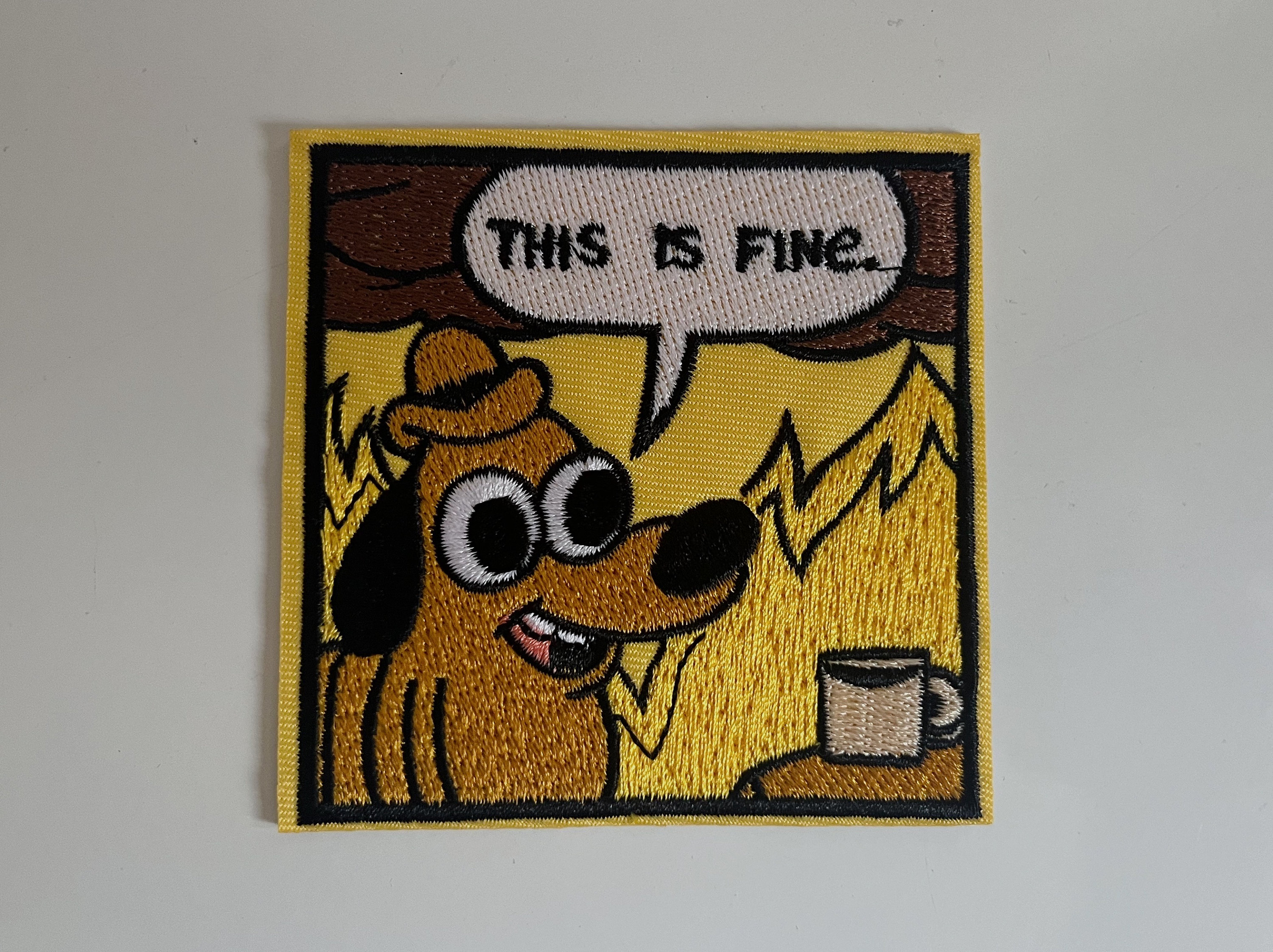 This is a Fine Meme Dog Iron-on Patch. - Etsy display picture 2