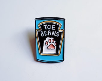 Cute “Toe Beans” Paw Print Enamel Pin – Turquoise Pet Lover Accessory, Cat & Dog Paw Lapel Pin, Cute Gift for Animal Lovers
