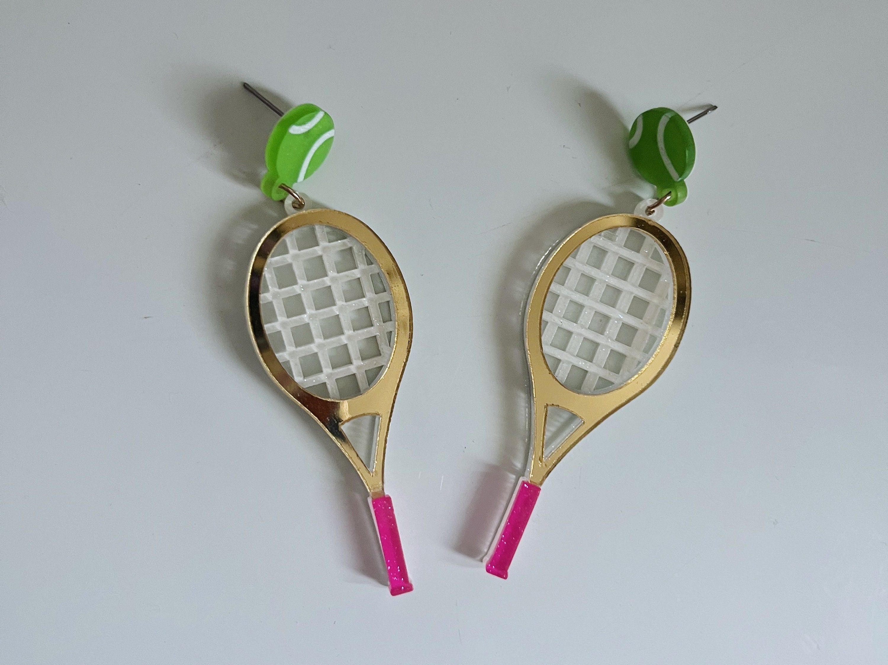 Fancy Tennis Racket Earrings - Etsy