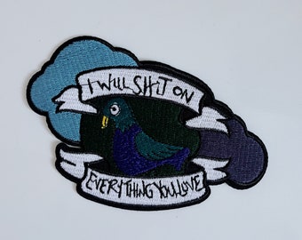 Je chie sur tout ce que tu aimes Patch thermocollant pigeon