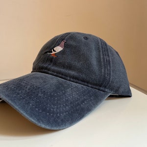 Casquette pigeon pierre lavée chapeau pigeon casquette de baseball look vintage pigeon voyageur chapeau de papa image 9