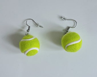 Boucles d'oreilles balle de tennis boucles d'oreilles pendantes fantaisie earcandy